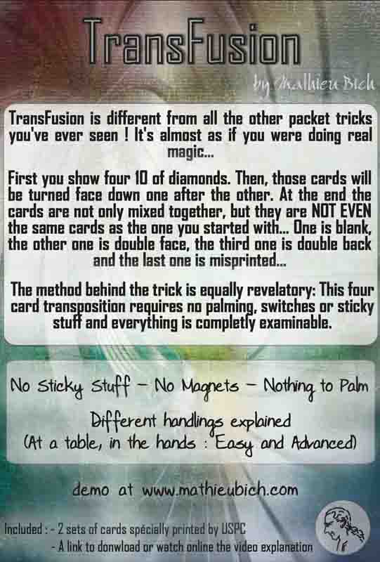 Trick that happends in the hands of the sepctator,  you use only 4 cards